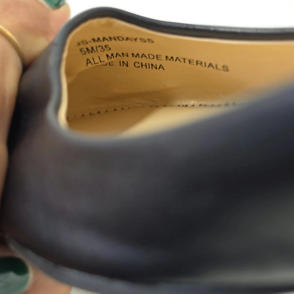 Jessica Simpson Girls Ballet Flats Black Elastic Strap Mary Jane Shoes Size 5